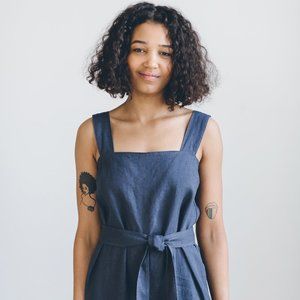 Linenfox Naomi Jumpsuit Navy